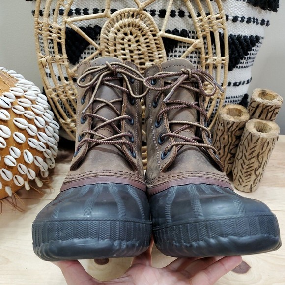 Sorel Cheyanne II Waterproof Duck Boots Leather Unisex M 8.5/W 10.5/EU 41.5 - Picture 3 of 15